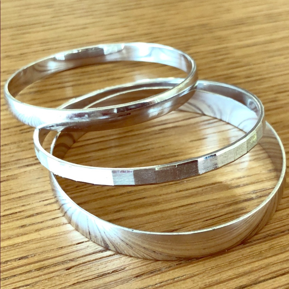 Set of 3 Napier Monet silver bangles